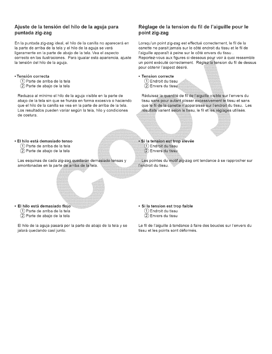 Tension correcte | Kenmore 15343 User Manual | Page 43 / 67