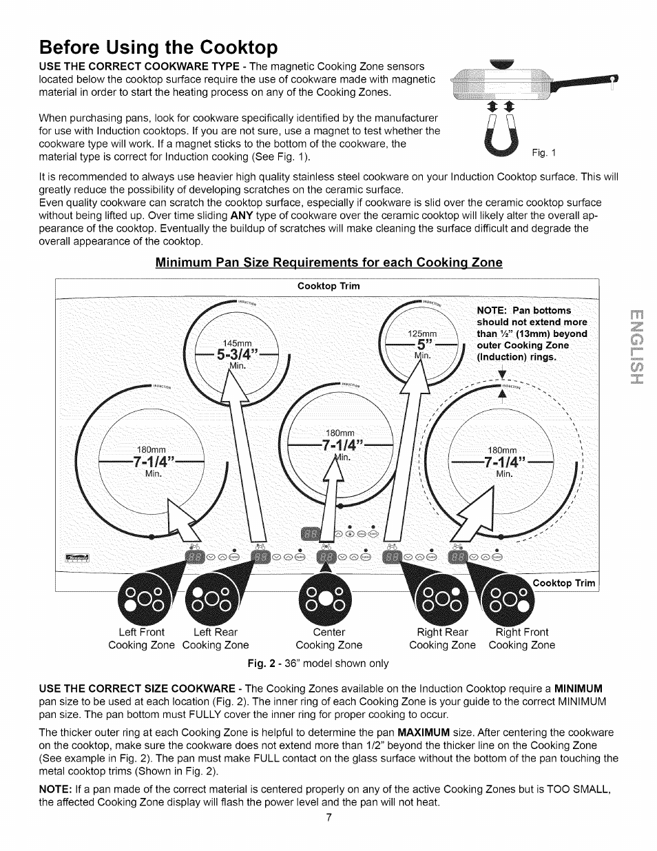 Before using the cooktop, Before using the cooktop -9 | Kenmore 790.4292 User Manual | Page 7 / 18