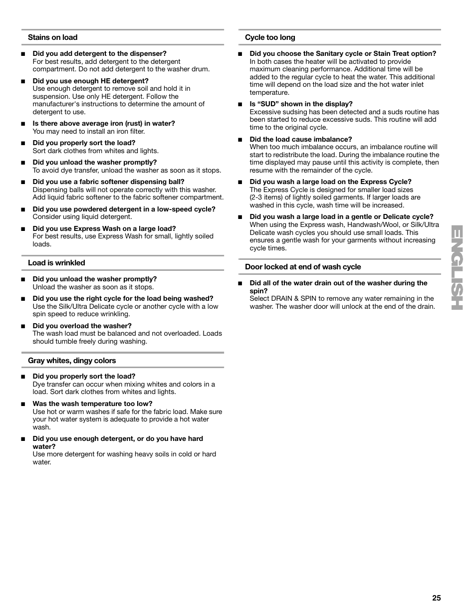 Kenmore 110.4708 User Manual | Page 25 / 80