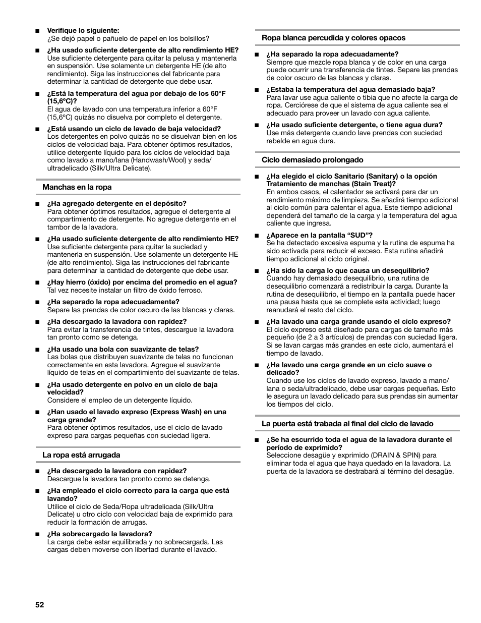 Kenmore 110.4708 User Manual | Page 52 / 80