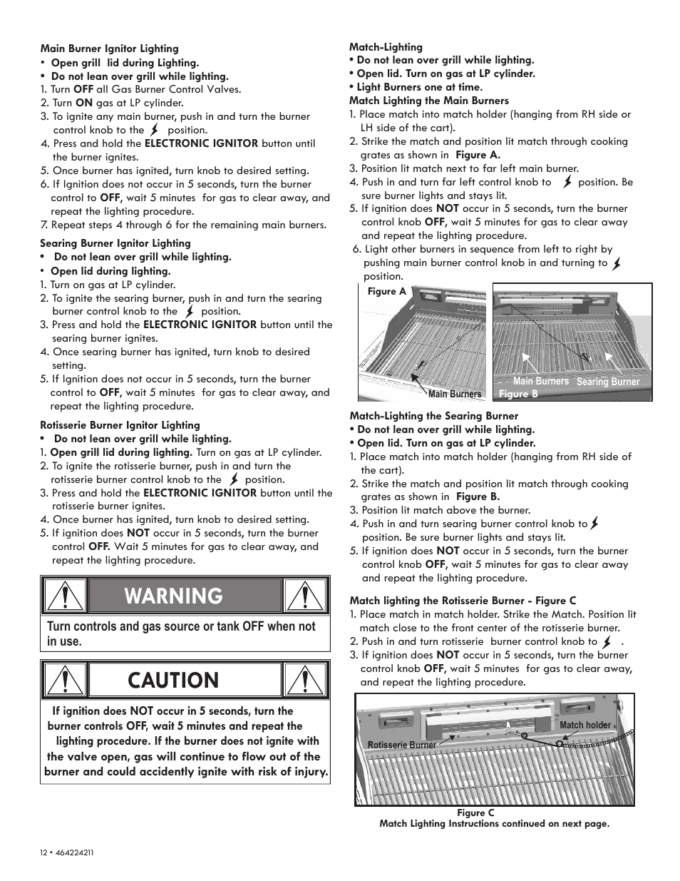 Caution, Warning | Kenmore ELITE 464224211 User Manual | Page 12 / 28