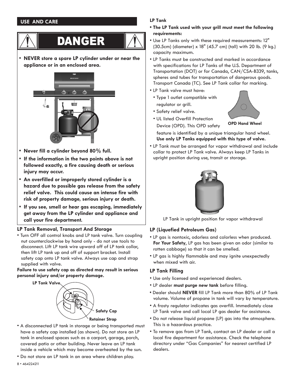 Danger | Kenmore ELITE 464224211 User Manual | Page 8 / 28