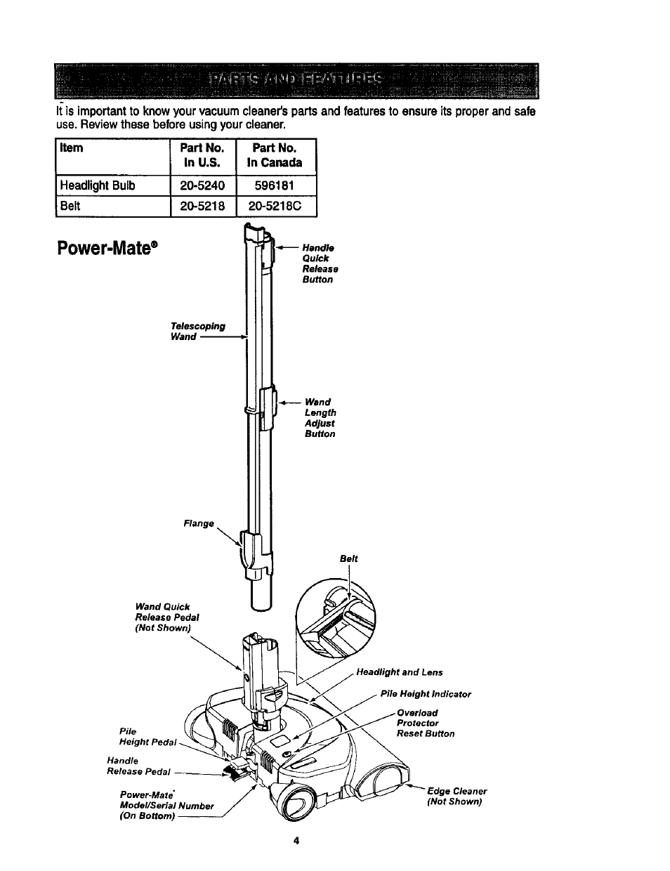 Power-mate | Kenmore 11 User Manual | Page 4 / 40