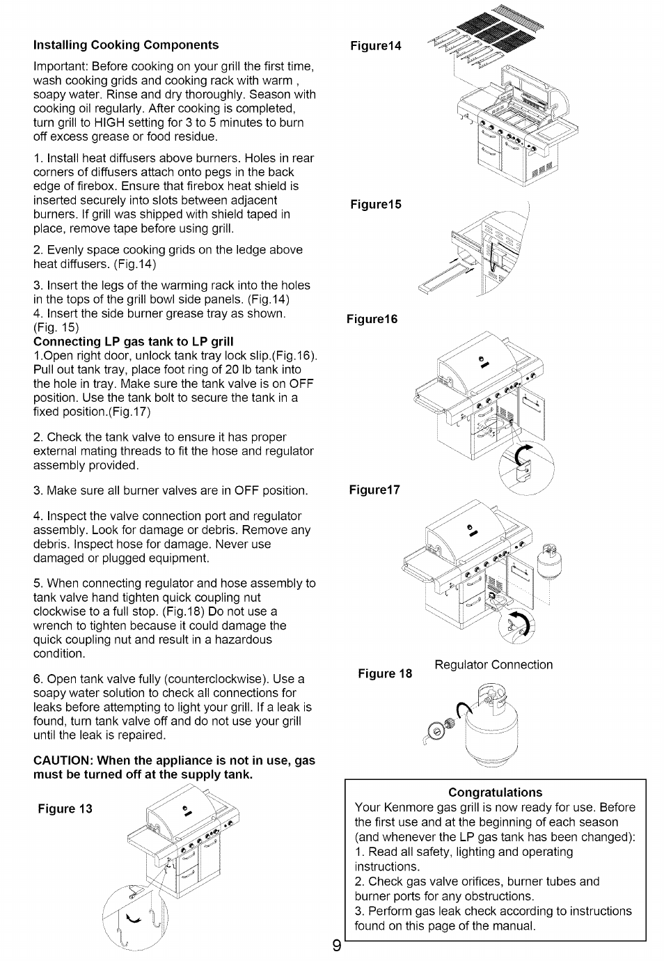 Figure 13, Figuréis, Figurel | Figure 18, Congratulations | Kenmore 640-82960819-9 User Manual | Page 9 / 18