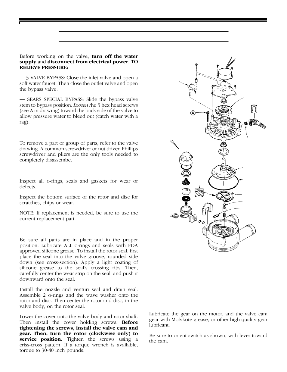Servicer’s tech. information, 5d. rotary valve service | Kenmore 625.3483500 User Manual | Page 27 / 36