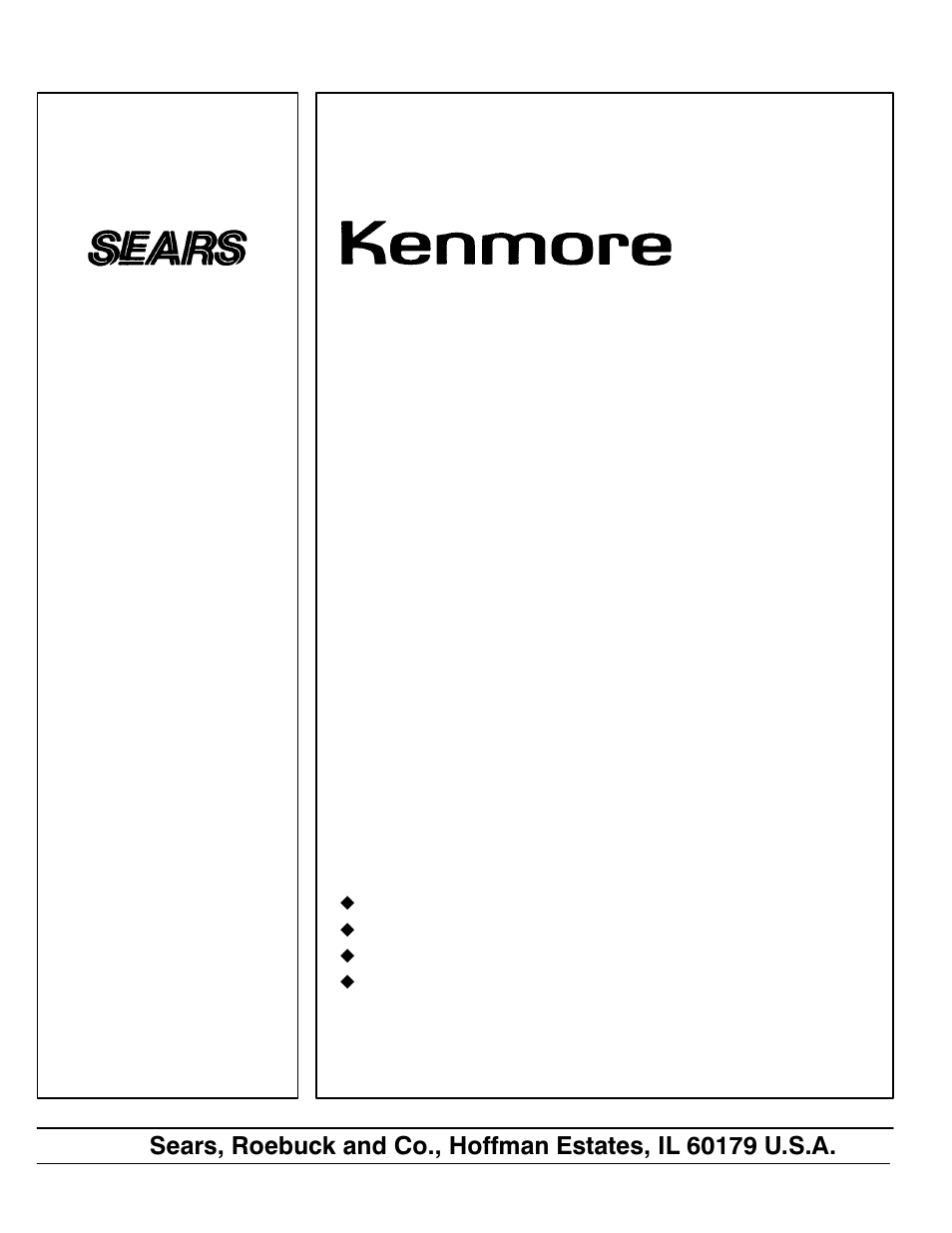 Water softener, Owners manual, Model nos | Kenmore 625.3483500 User Manual | Page 36 / 36