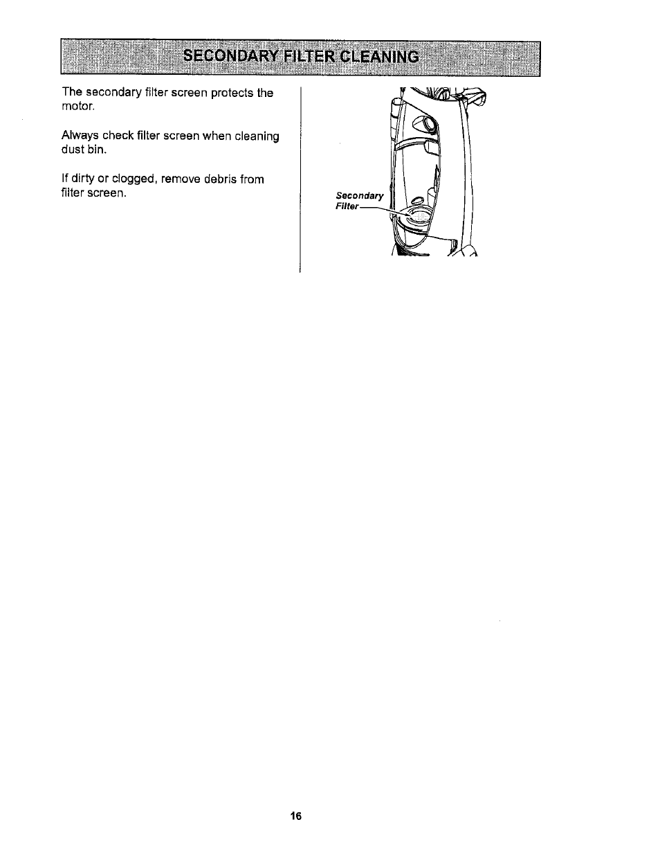 Kenmore ASPIRADORA 116.36722 User Manual | Page 16 / 25