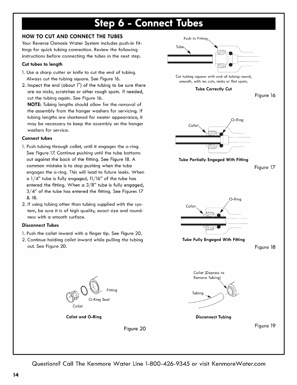 Step 6 - connect tubes, Step 6-connect tubes -15 | Kenmore 625.38556 User Manual | Page 14 / 28