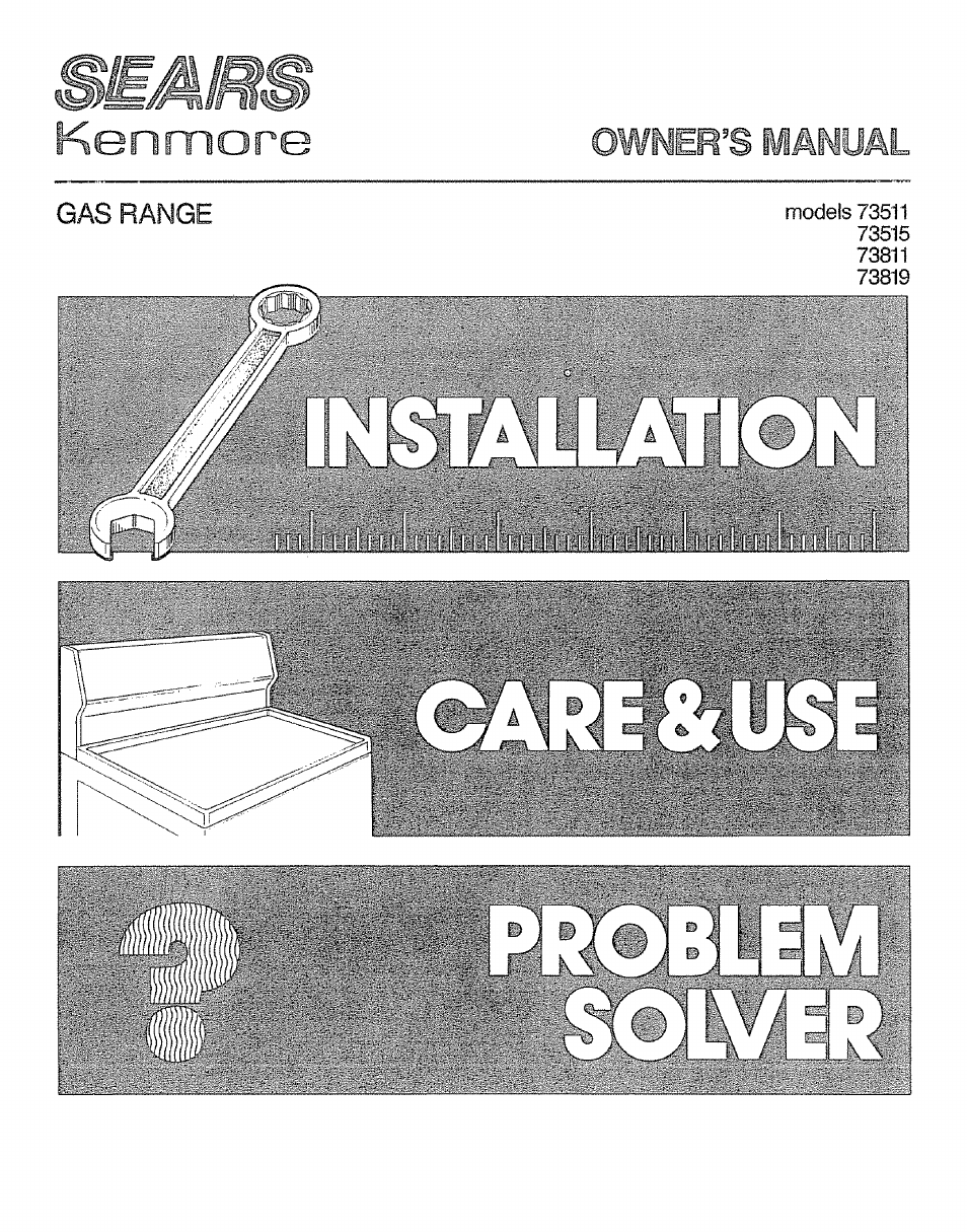 Kenmore 73511 User Manual | 43 pages