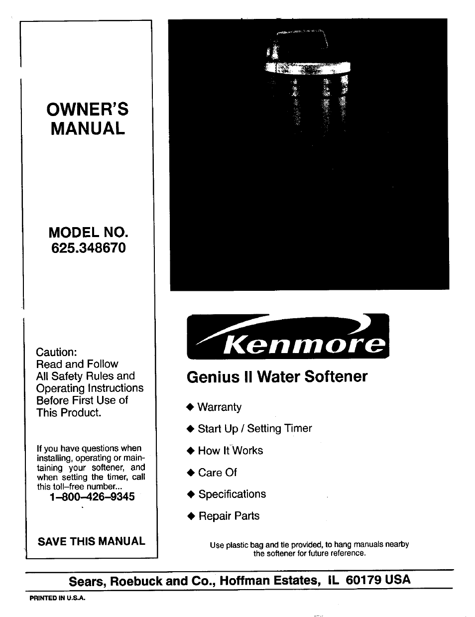 Kenmore GENIUS II 625.34867 User Manual | 36 pages