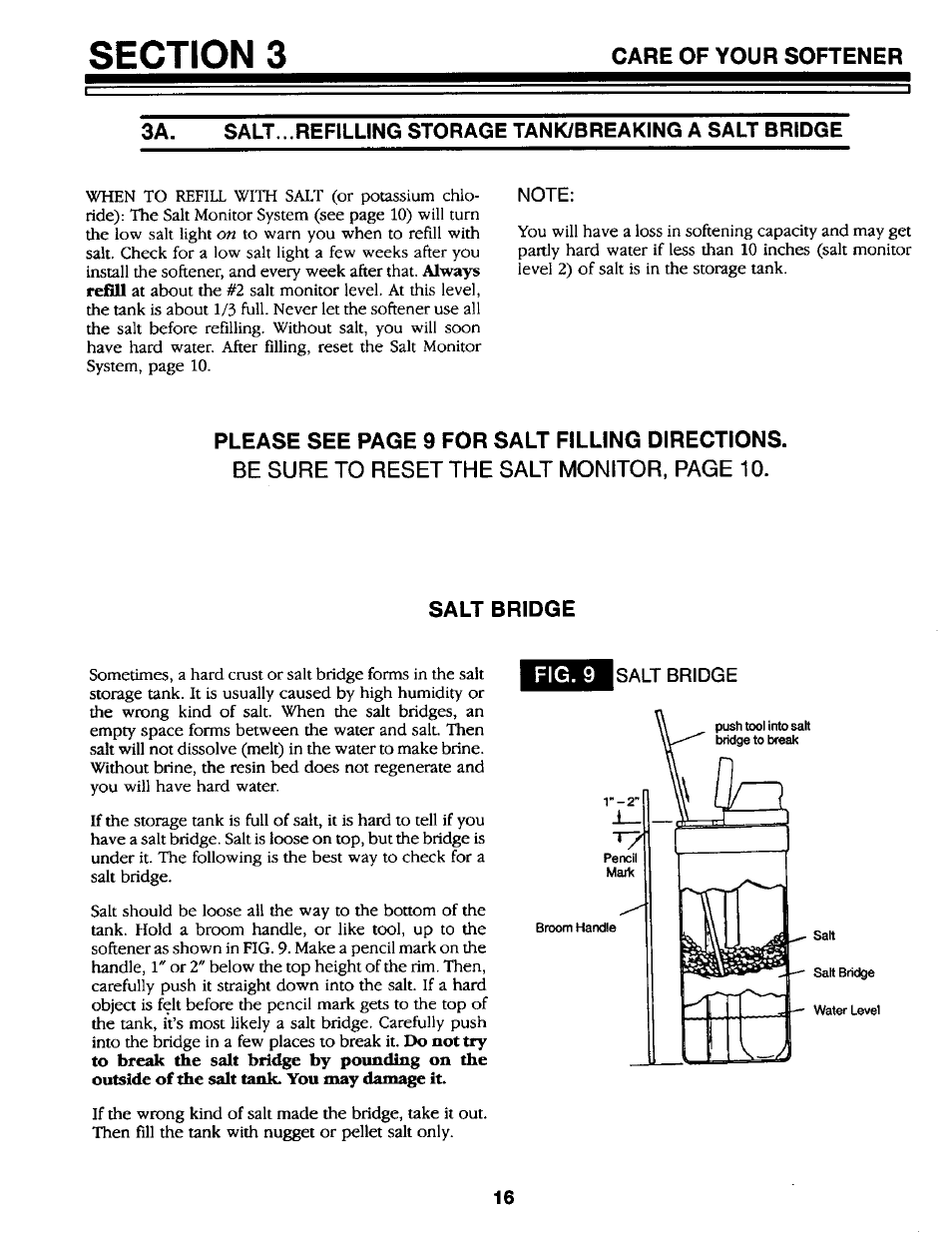 Note, Salt bridge | Kenmore GENIUS II 625.34867 User Manual | Page 16 / 36