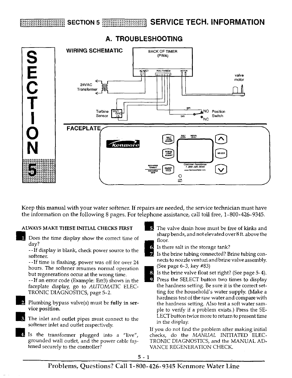 Wiring schematic, Faceplate, Ec t i | Kenmore ULTRASOFT 250 625.38826 User Manual | Page 22 / 36