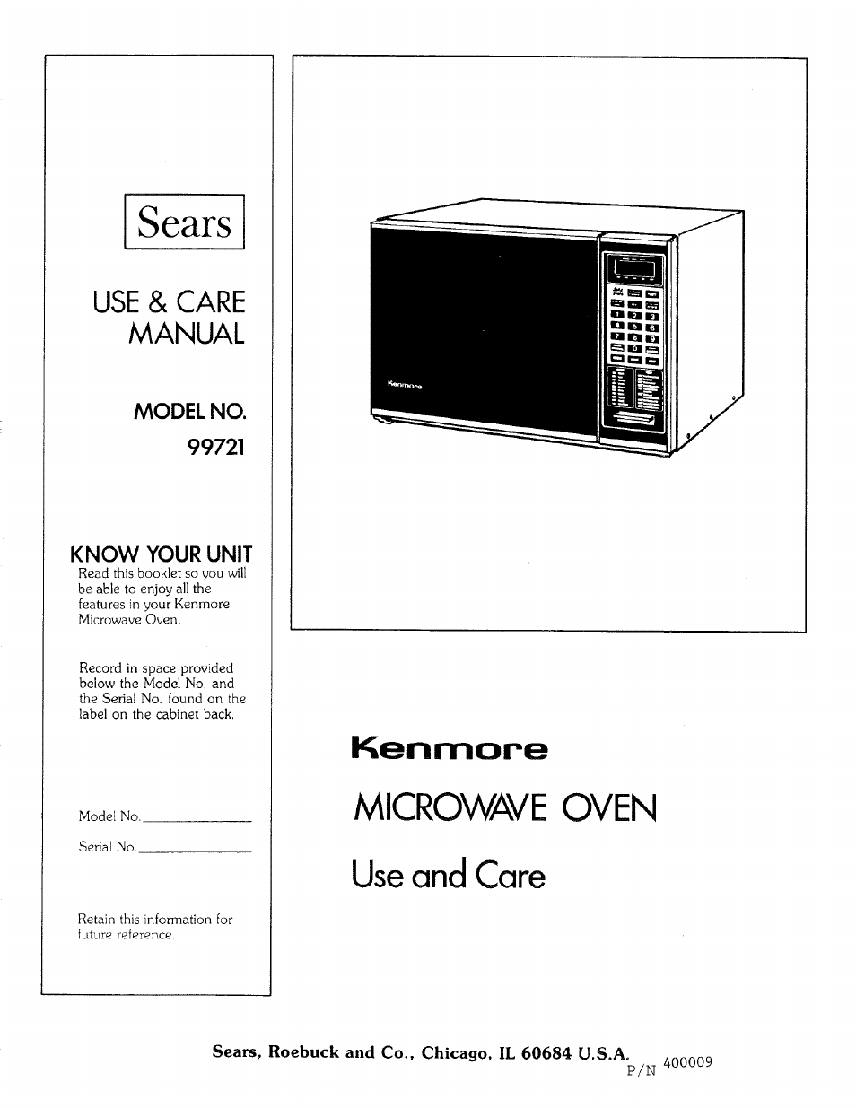 Kenmore 99721 User Manual | 32 pages