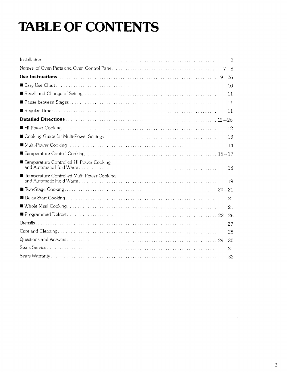 Kenmore 99721 User Manual | Page 3 / 32