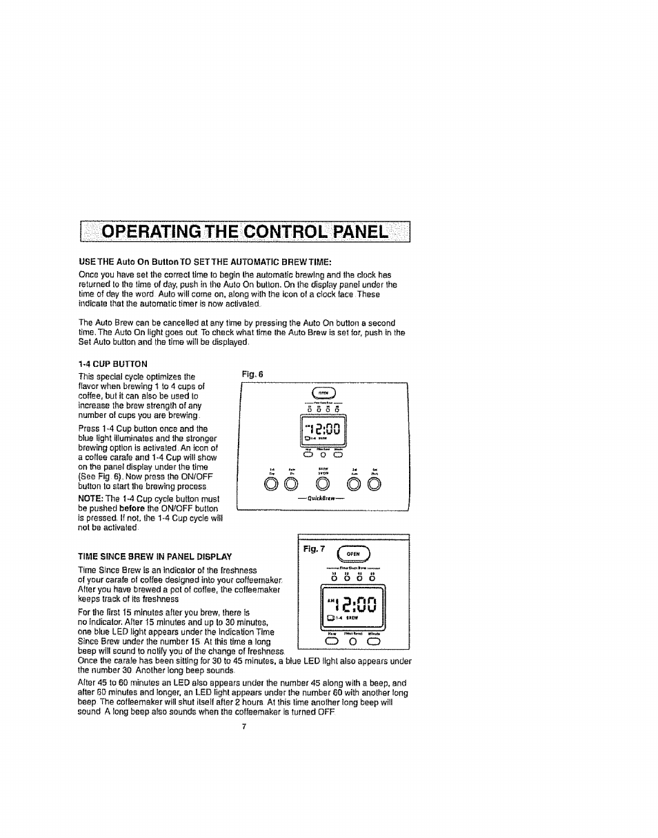 Operating the control panel | Kenmore ELITE 100.90006 User Manual | Page 7 / 10