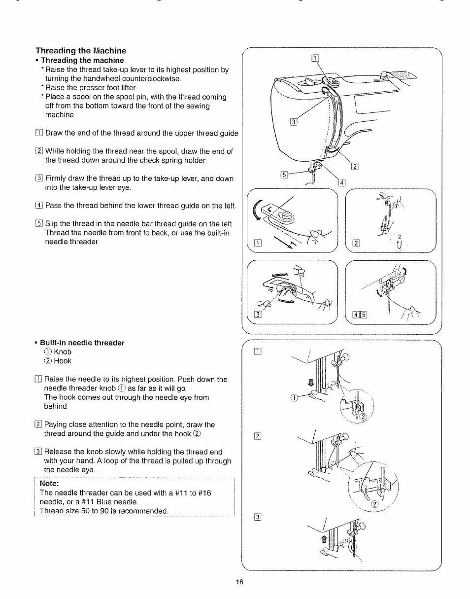 Threading the machine | Kenmore 385.19005 User Manual | Page 21 / 87