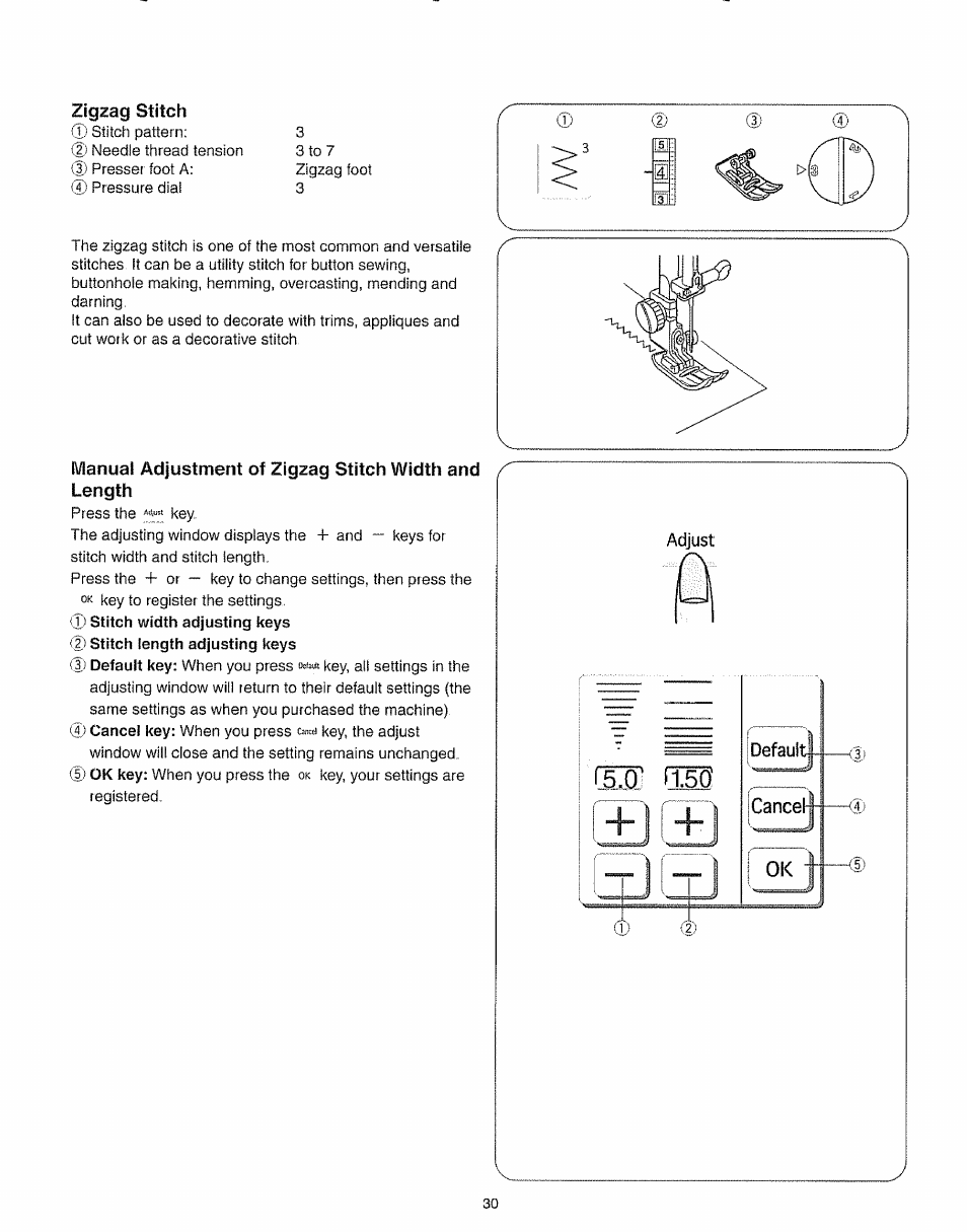 Zigzag stitch, C»ai | Kenmore 385.19005 User Manual | Page 35 / 87