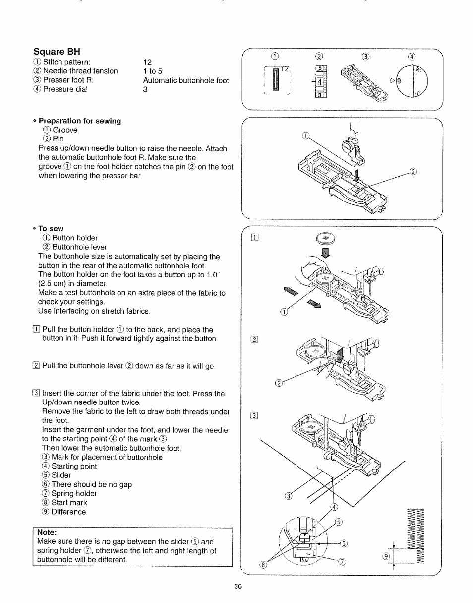 Square bh, Square bh -38 | Kenmore 385.19005 User Manual | Page 41 / 87