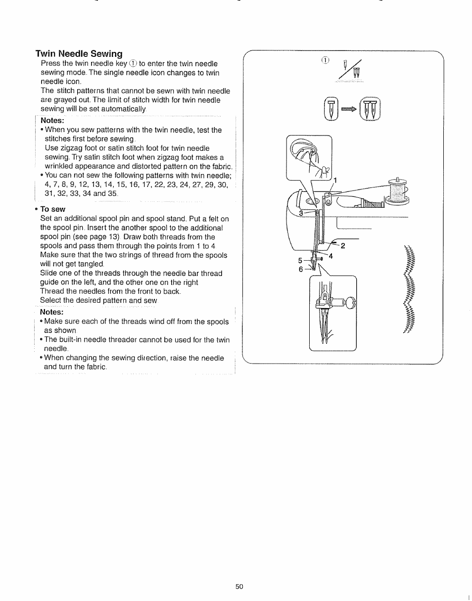 Twin needle sewing | Kenmore 385.19005 User Manual | Page 55 / 87