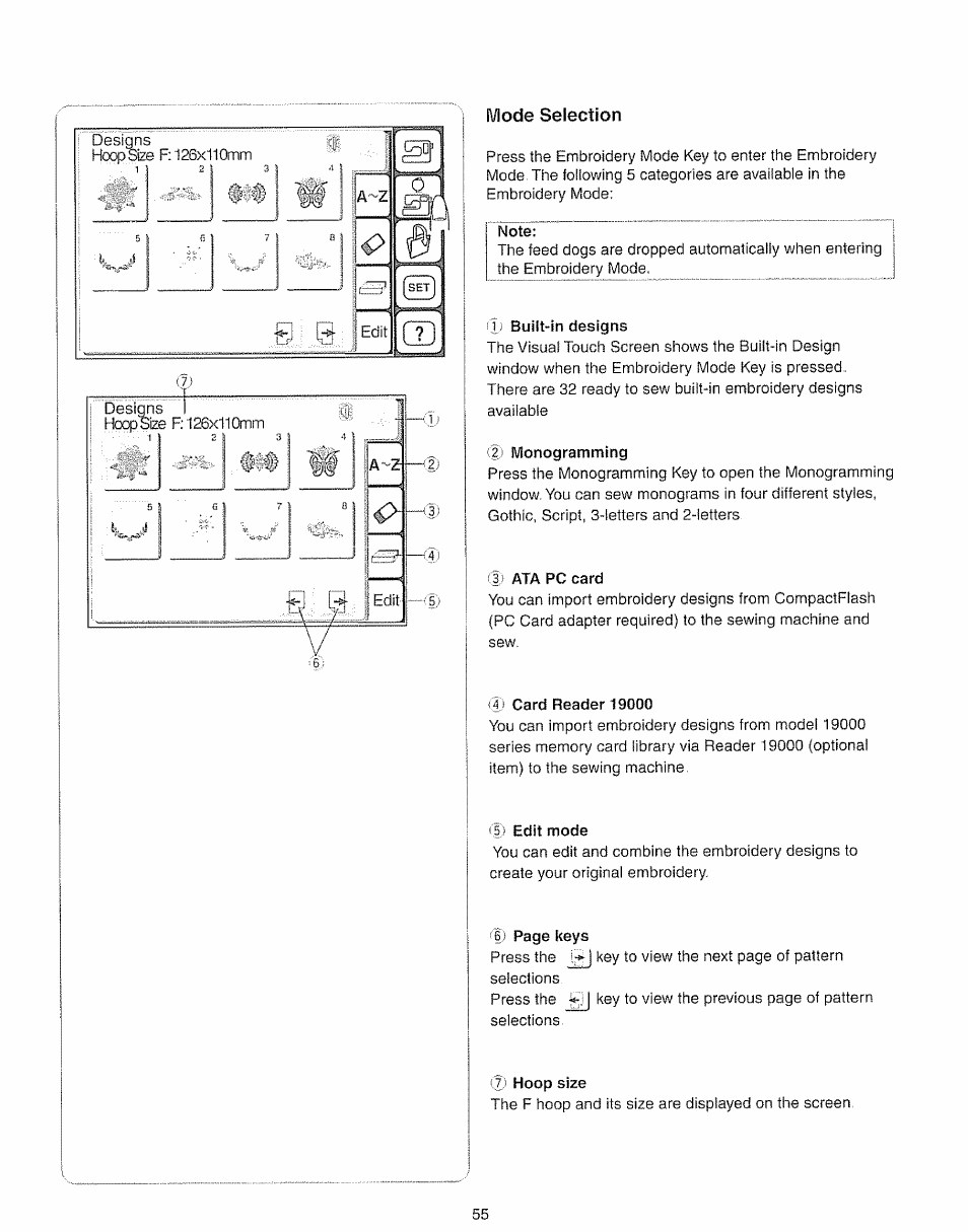 Mode selection | Kenmore 385.19005 User Manual | Page 60 / 87