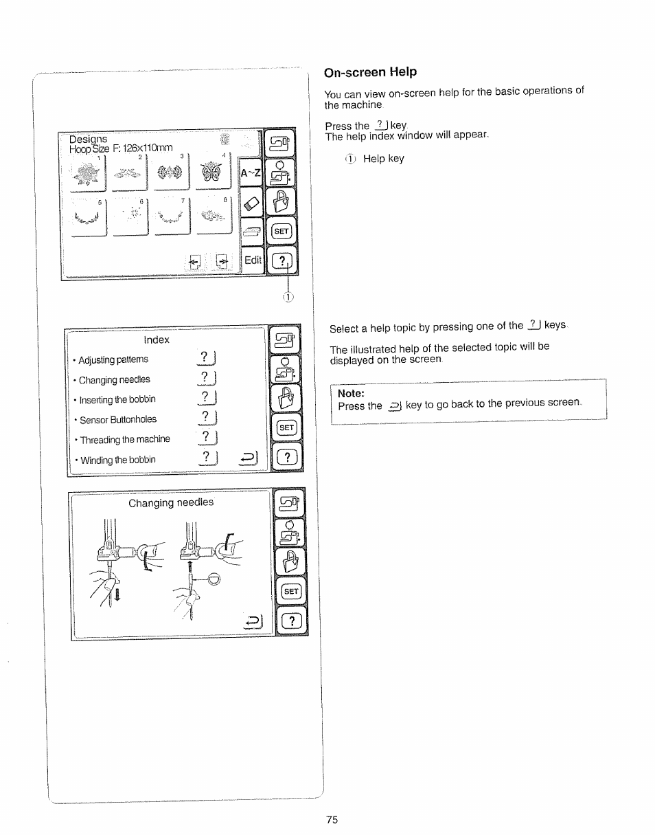 On-screen help | Kenmore 385.19005 User Manual | Page 80 / 87