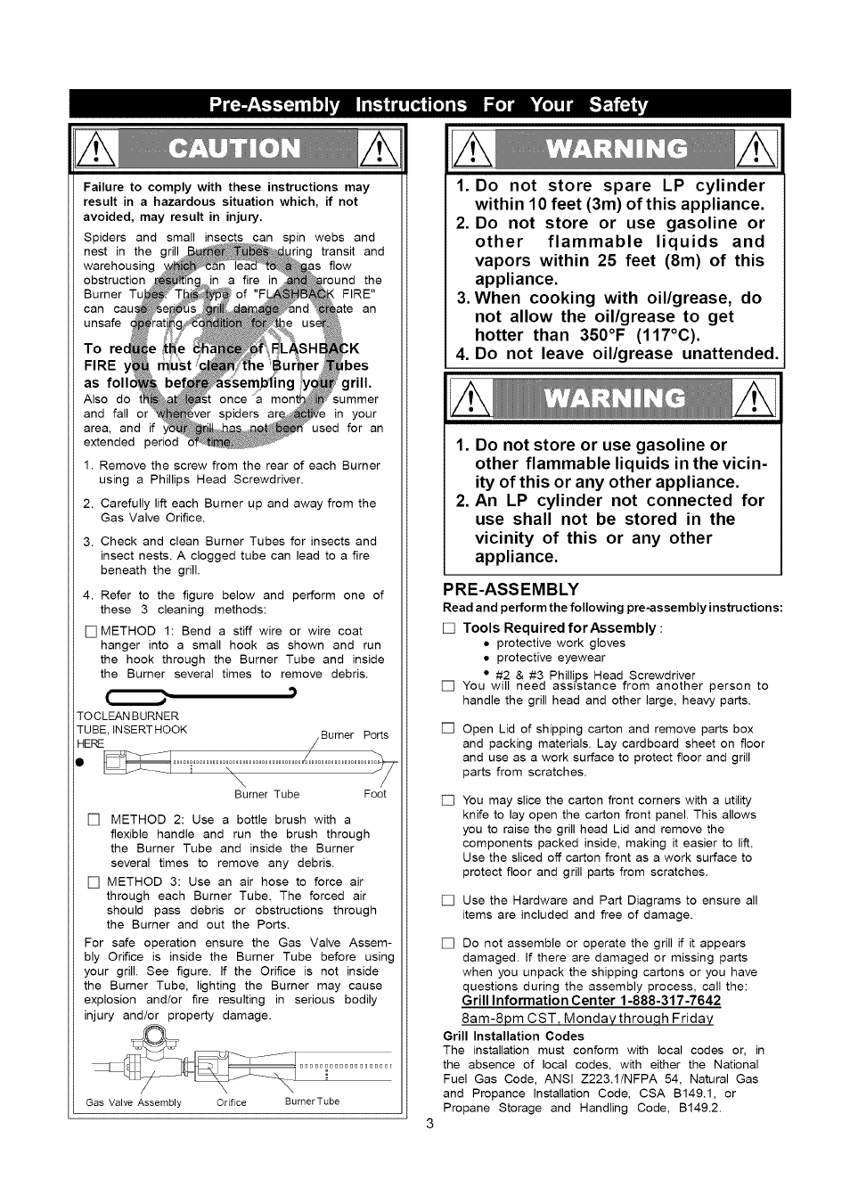 Pre-assembly instructions for your safety, Tools required for assembly | Kenmore 141.16315800 User Manual | Page 3 / 64