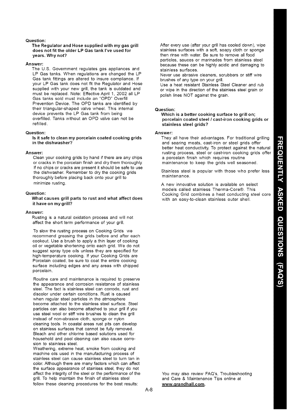 Question, Answer | Kenmore 141.16315800 User Manual | Page 30 / 64