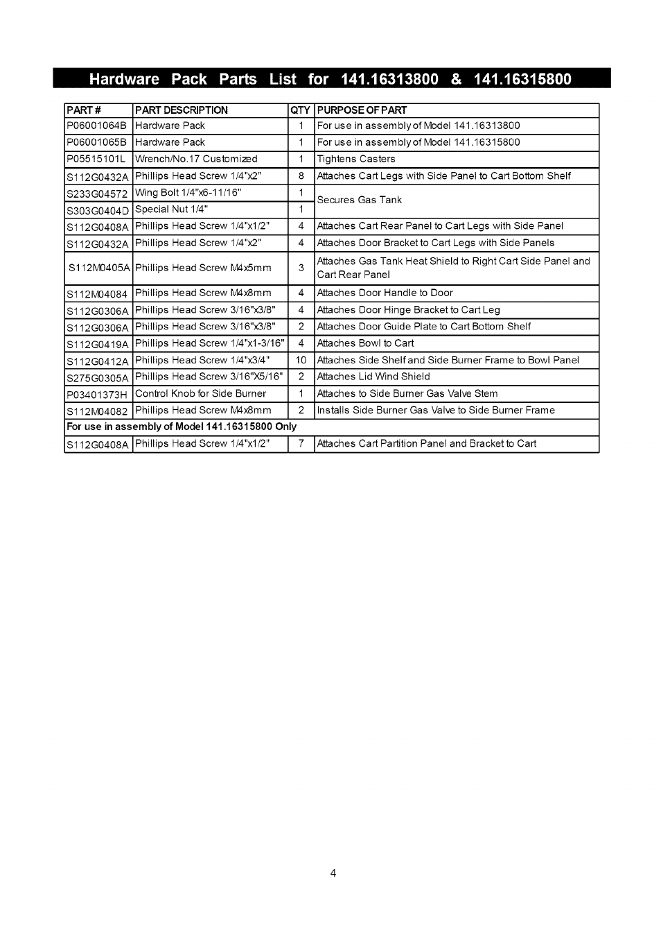 Kenmore 141.16315800 User Manual | Page 4 / 64