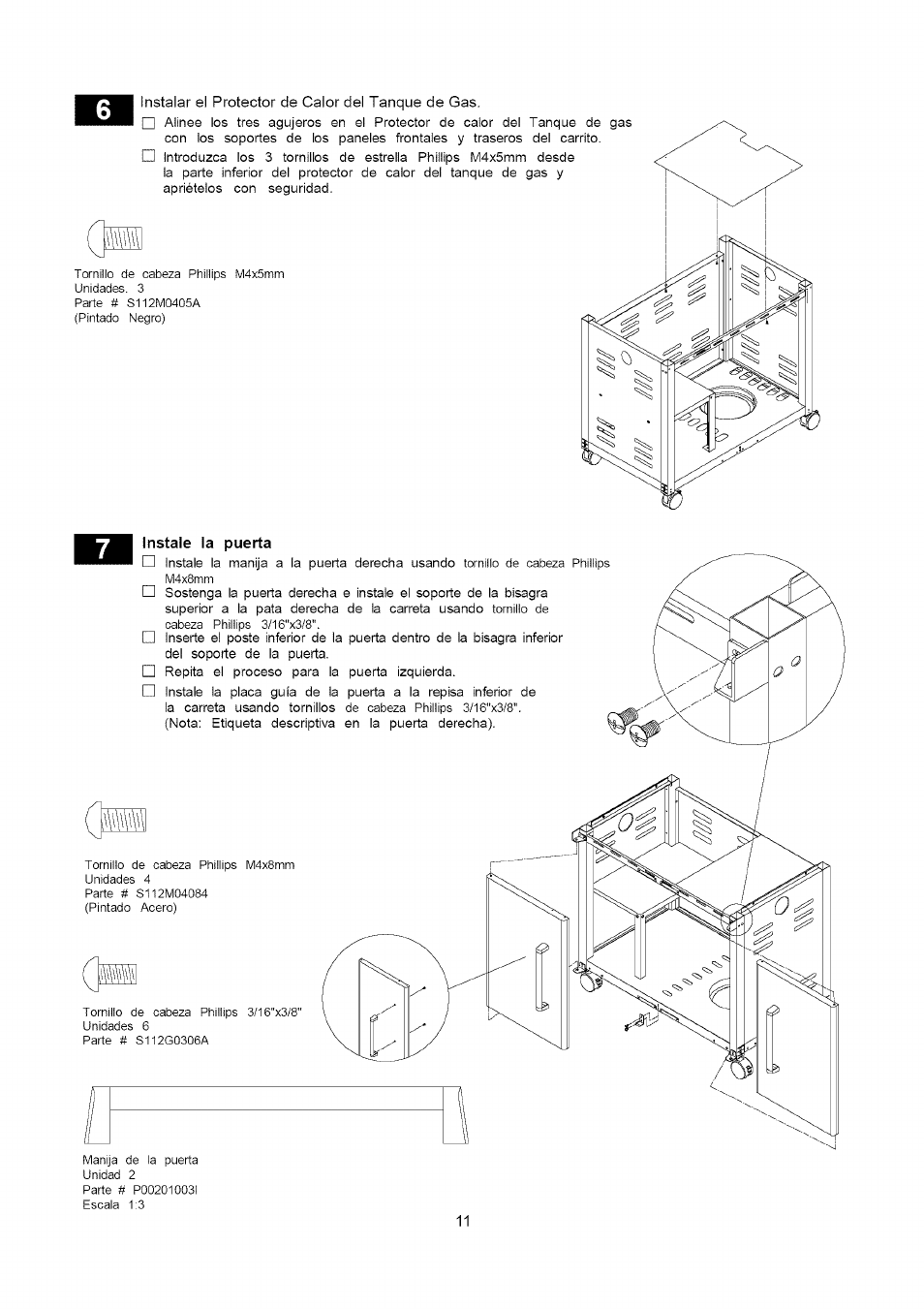 Instale la puerta | Kenmore 141.16315800 User Manual | Page 43 / 64