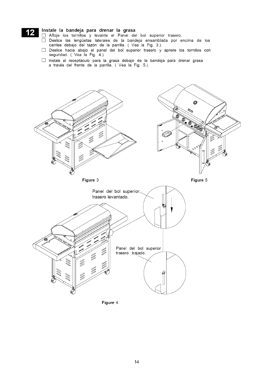 Instale la bandeja para drenar la grasa | Kenmore 141.16315800 User Manual | Page 46 / 64