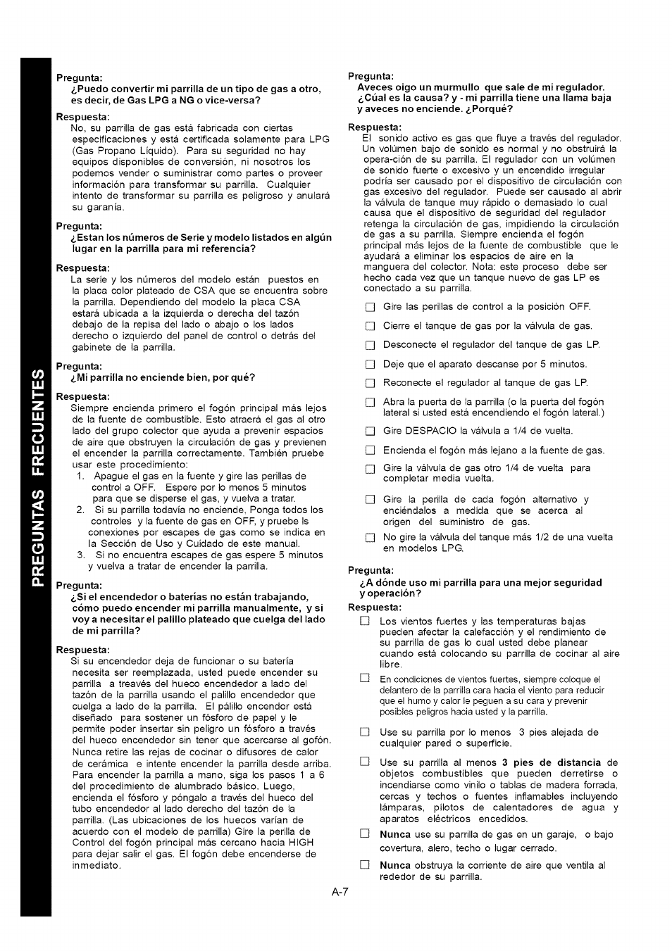 Pregunta, Respuesta | Kenmore 141.16315800 User Manual | Page 61 / 64