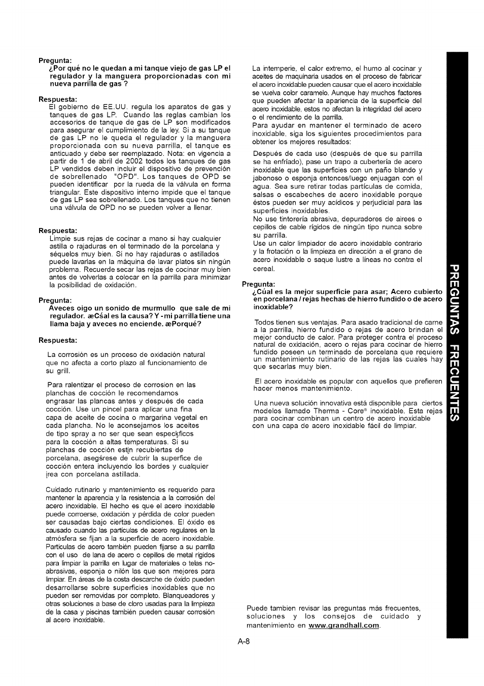 Pregunta, Respuesta | Kenmore 141.16315800 User Manual | Page 62 / 64