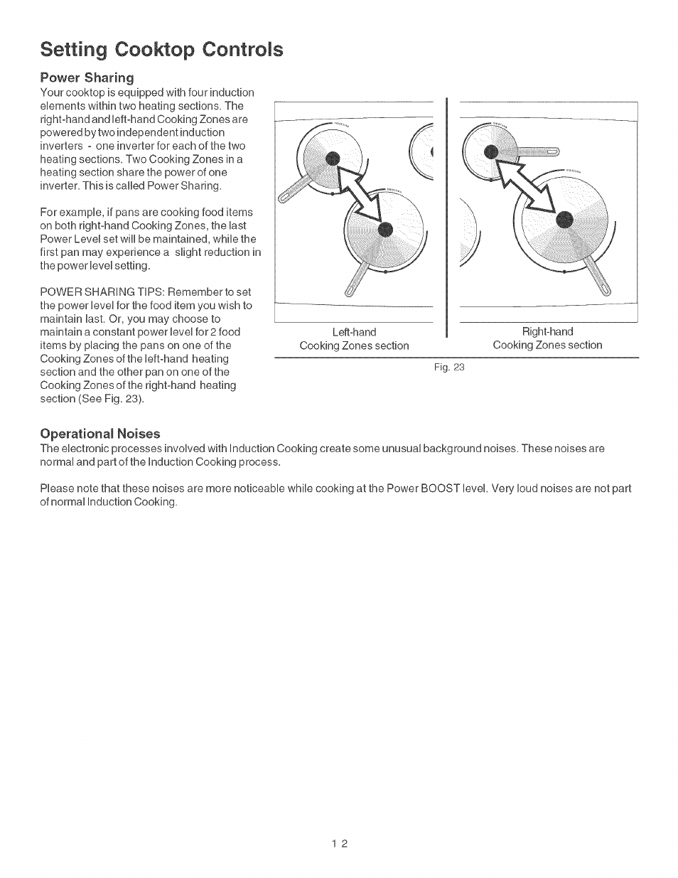 Setting cooktop controls | Kenmore ELITE 790.428 User Manual | Page 12 / 18