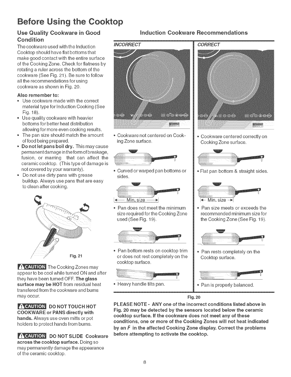 Before using the cooktop | Kenmore ELITE 790.428 User Manual | Page 8 / 18