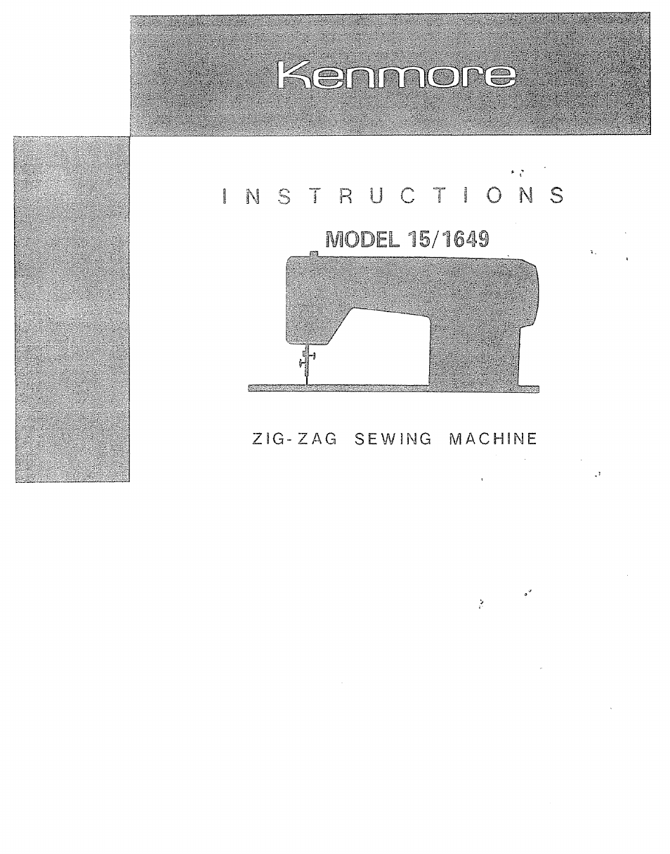 Kenmore 15/I649 User Manual | 36 pages