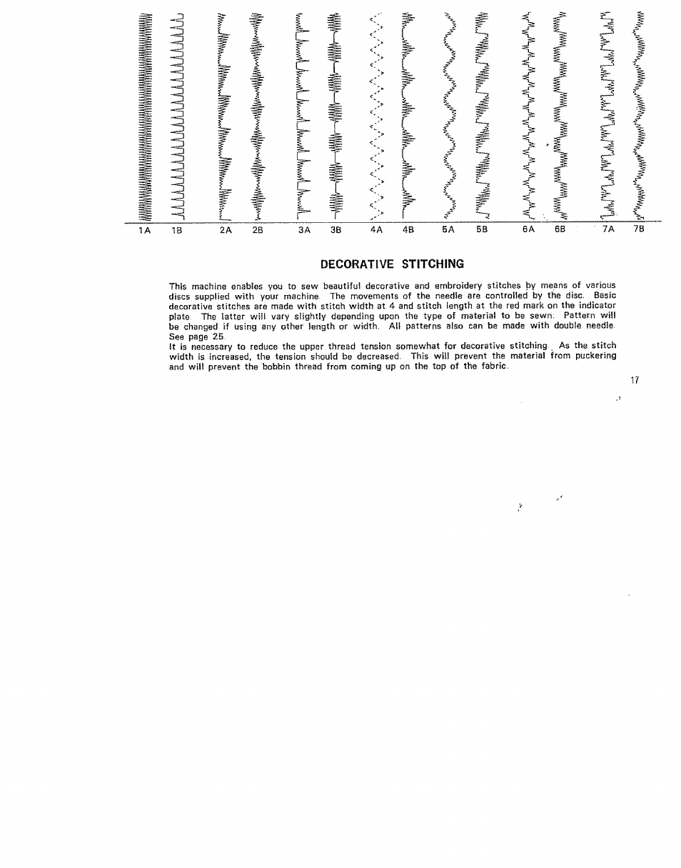 Decorative stitching | Kenmore 15/I649 User Manual | Page 17 / 36