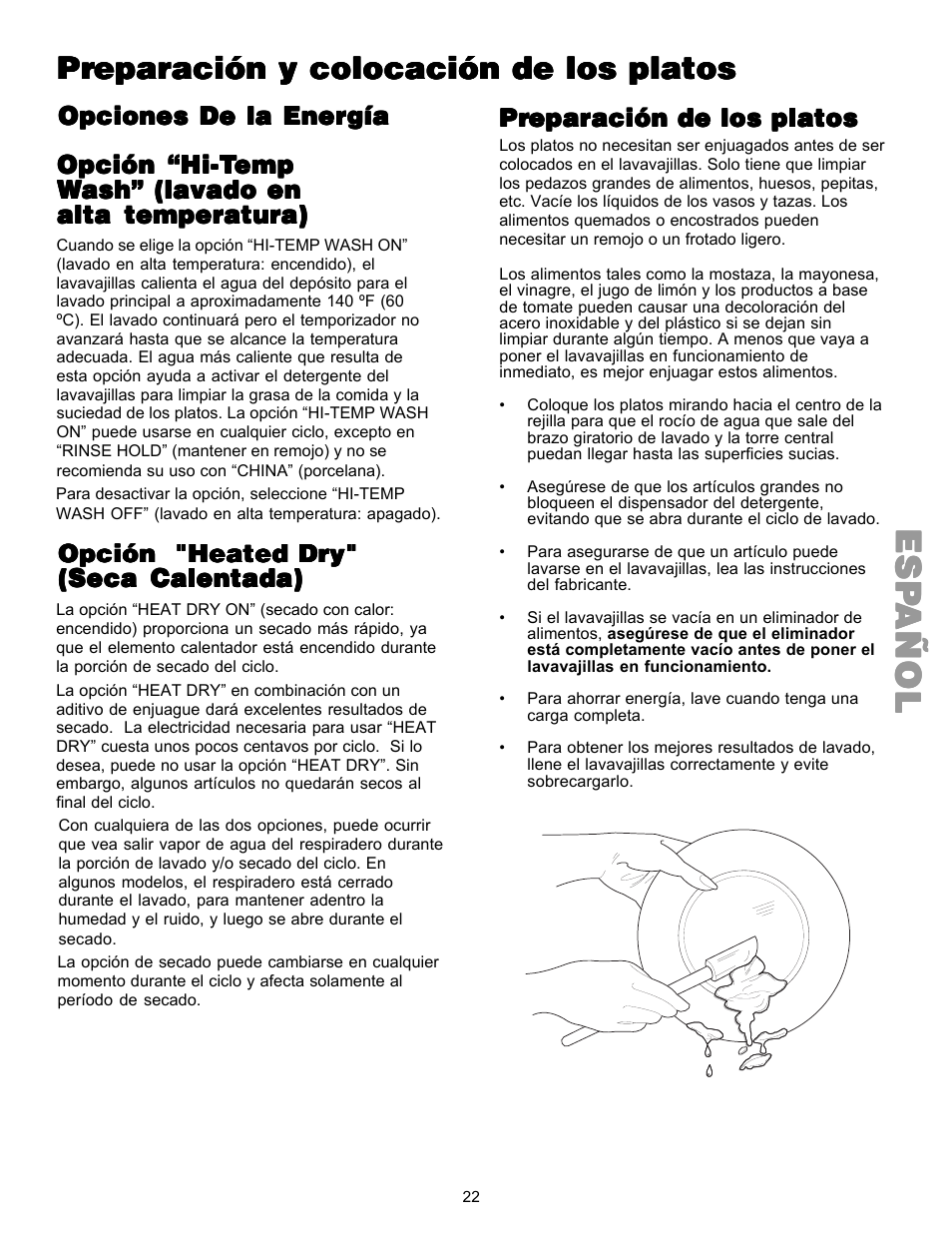 Espespespespesp añolañolañolañolañol | Kenmore 587.144 User Manual | Page 22 / 44