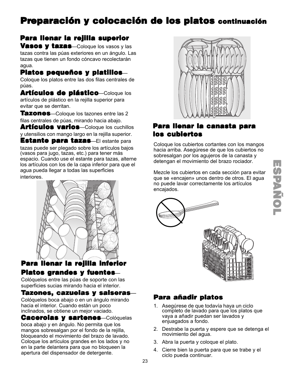 Espespespespesp añolañolañolañolañol | Kenmore 587.144 User Manual | Page 23 / 44