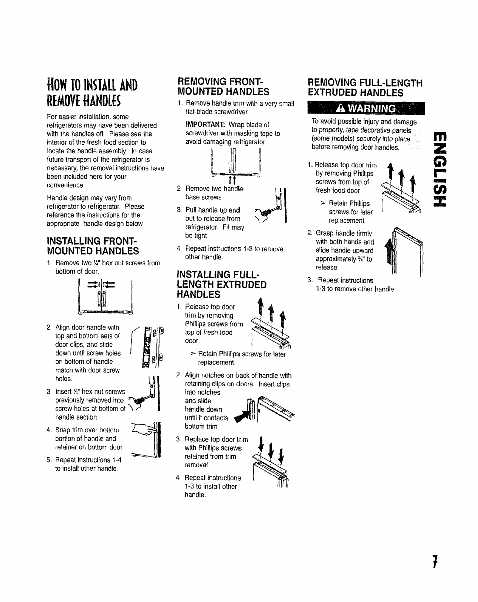 Tíow to ihstail ákd rf moví mandlfs | Kenmore 596.50012100 User Manual | Page 7 / 88