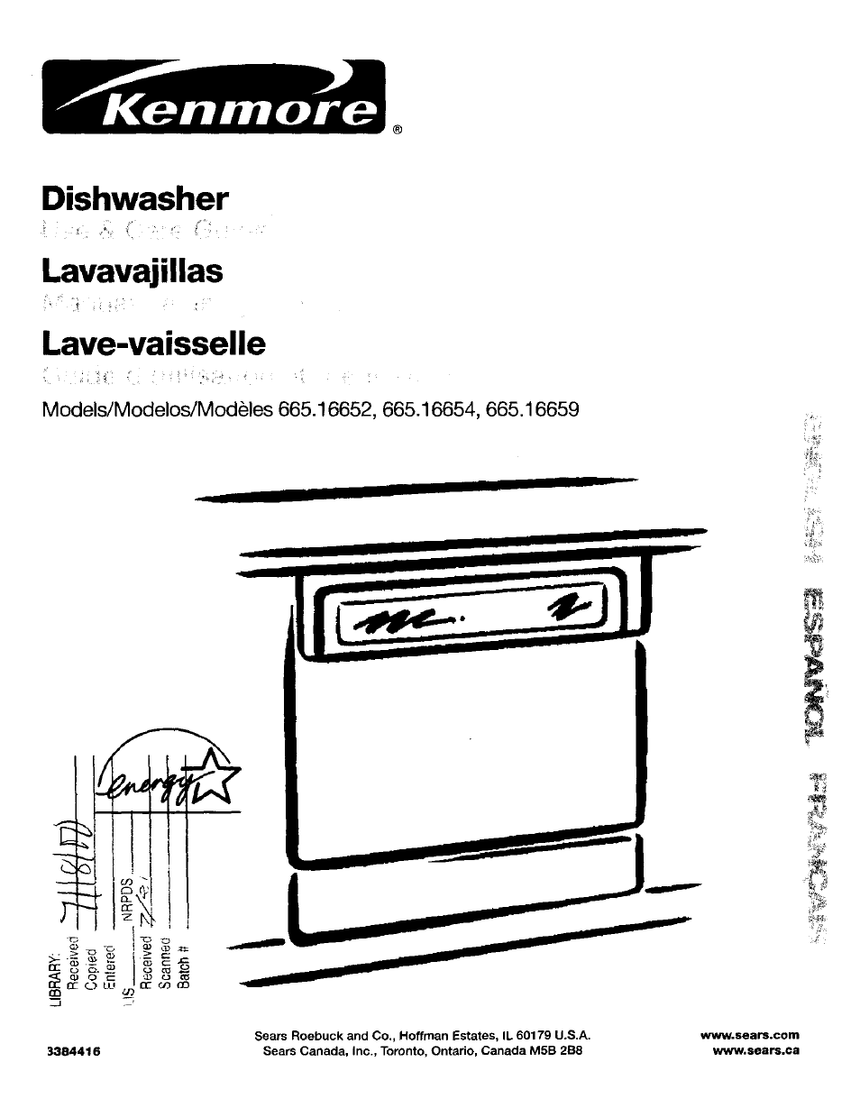 Kenmore 665.16652 User Manual | 20 pages