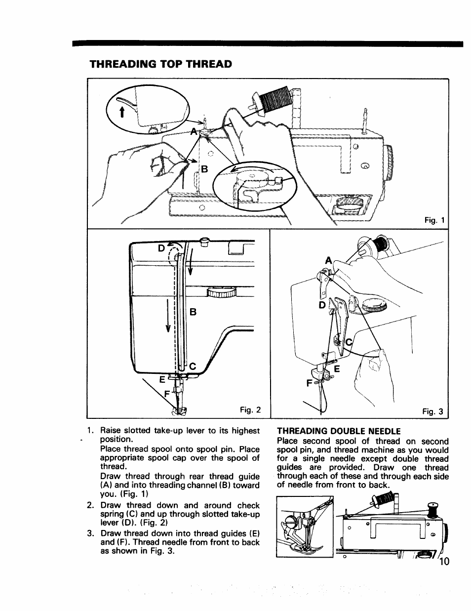 Threading top thread, Threading double needle | Kenmore 17922 User Manual | Page 11 / 48