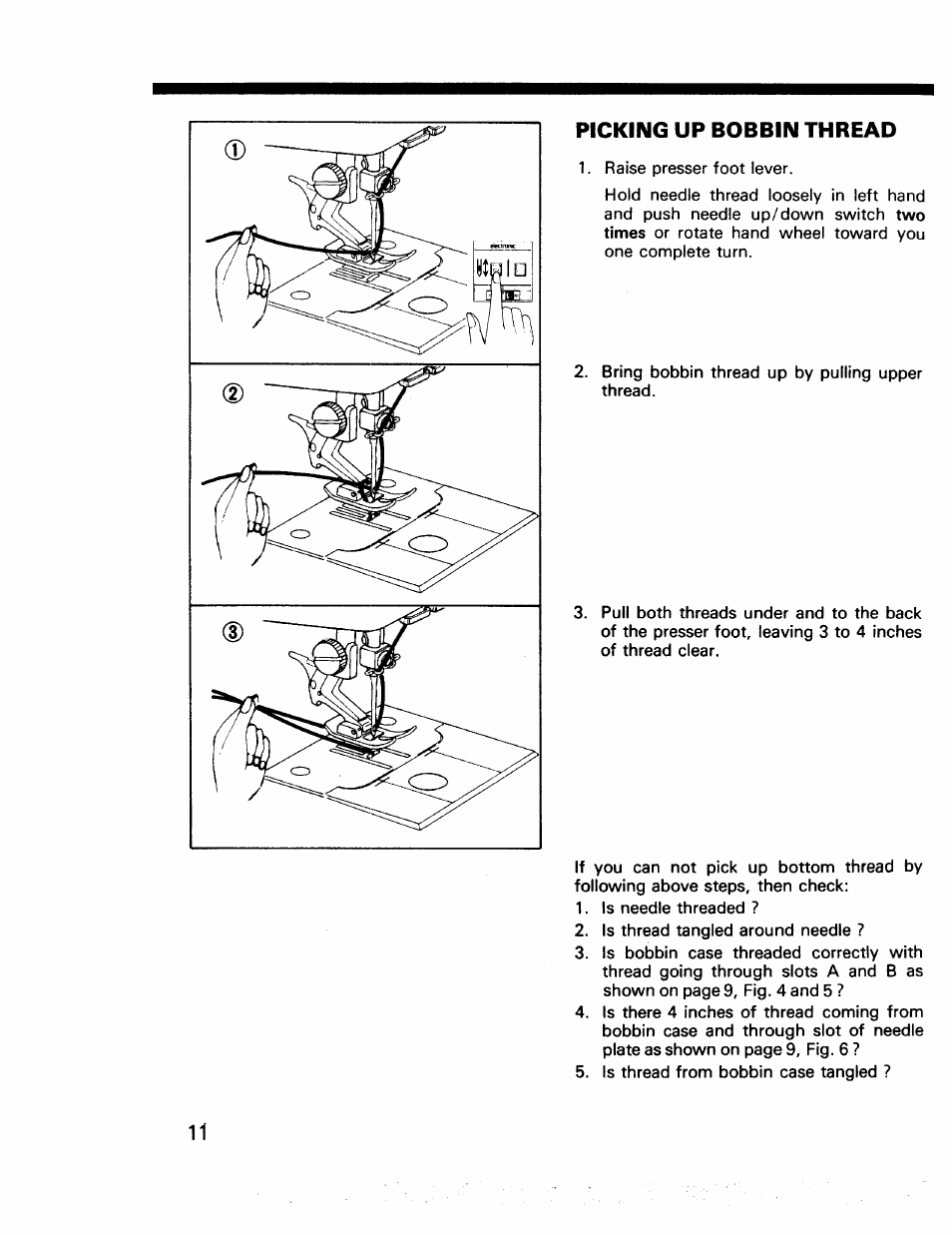 Picking up bobbin thread | Kenmore 17922 User Manual | Page 12 / 48