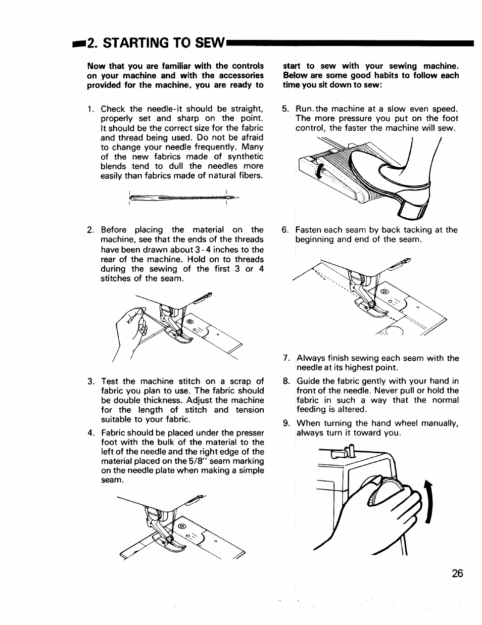 I2. starting to sewi | Kenmore 17922 User Manual | Page 27 / 48