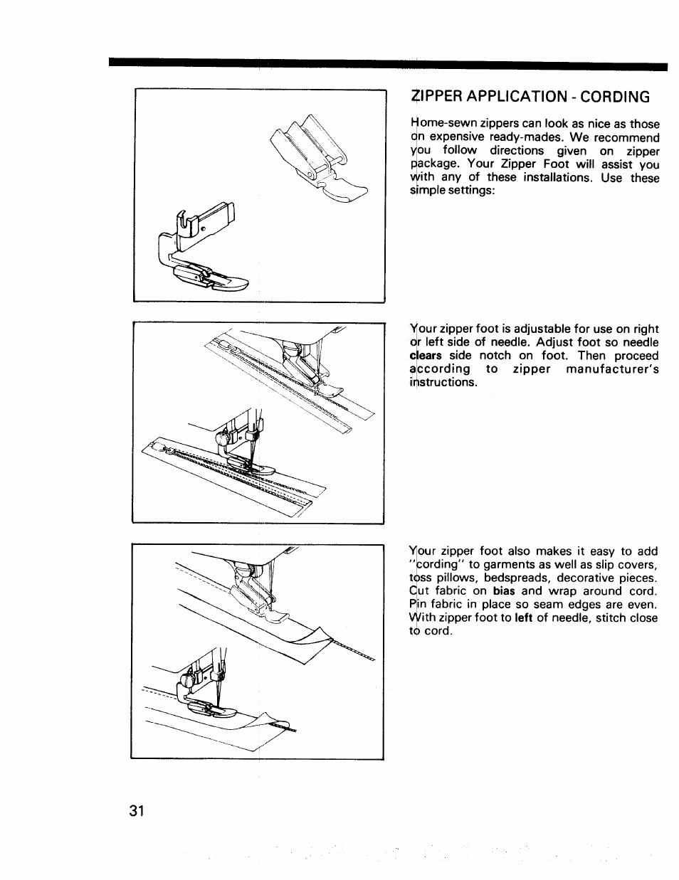 Ripper application - cording | Kenmore 17922 User Manual | Page 32 / 48