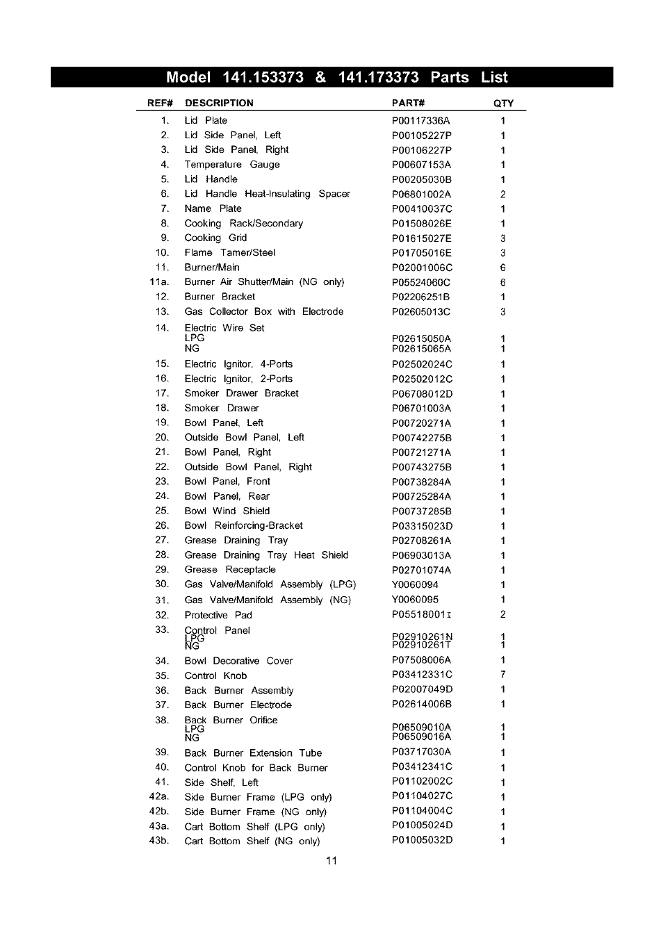 Kenmore 141.173373 User Manual | Page 11 / 43