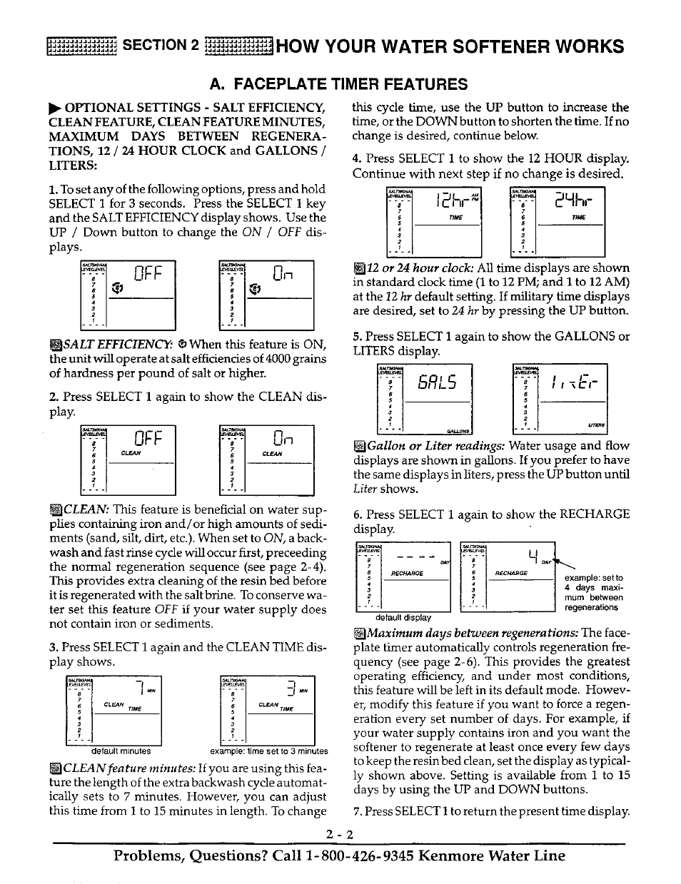 A. faceplate timer features, Your water softener works, Lofr | Hfir, S r i s | Kenmore ULTRASOFT 400 625.38845 User Manual | Page 11 / 36