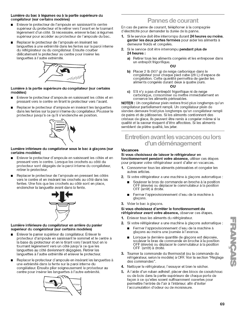 Ines de courant | Kenmore 2205960 User Manual | Page 69 / 76