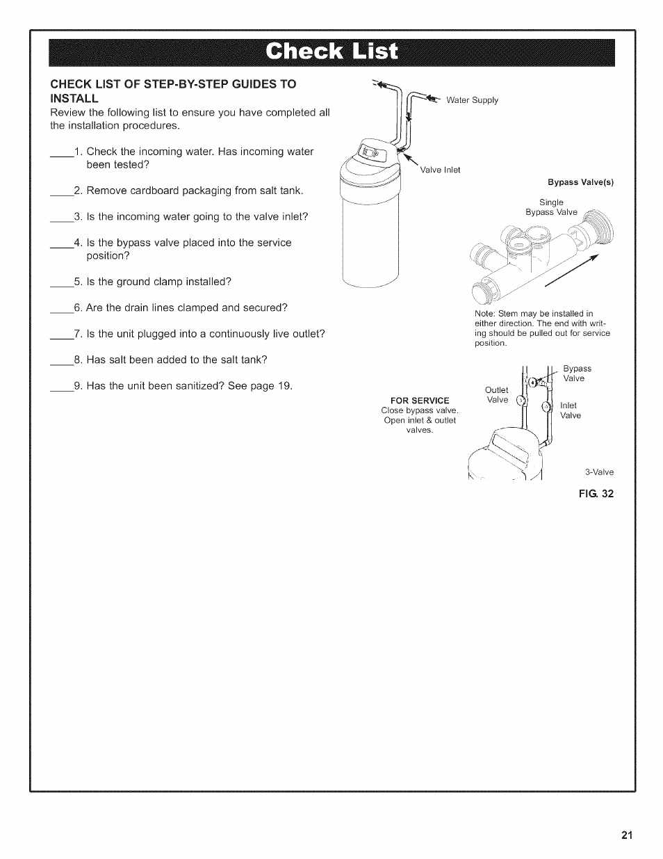 Check list, Check list of step-by-step guides to | Kenmore 625.38376 User Manual | Page 21 / 48