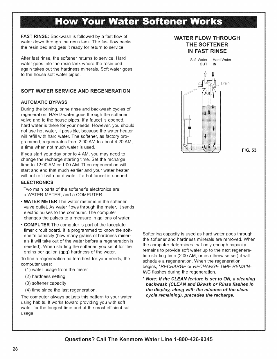 Electronics, How your water softener works | Kenmore 625.38376 User Manual | Page 28 / 48