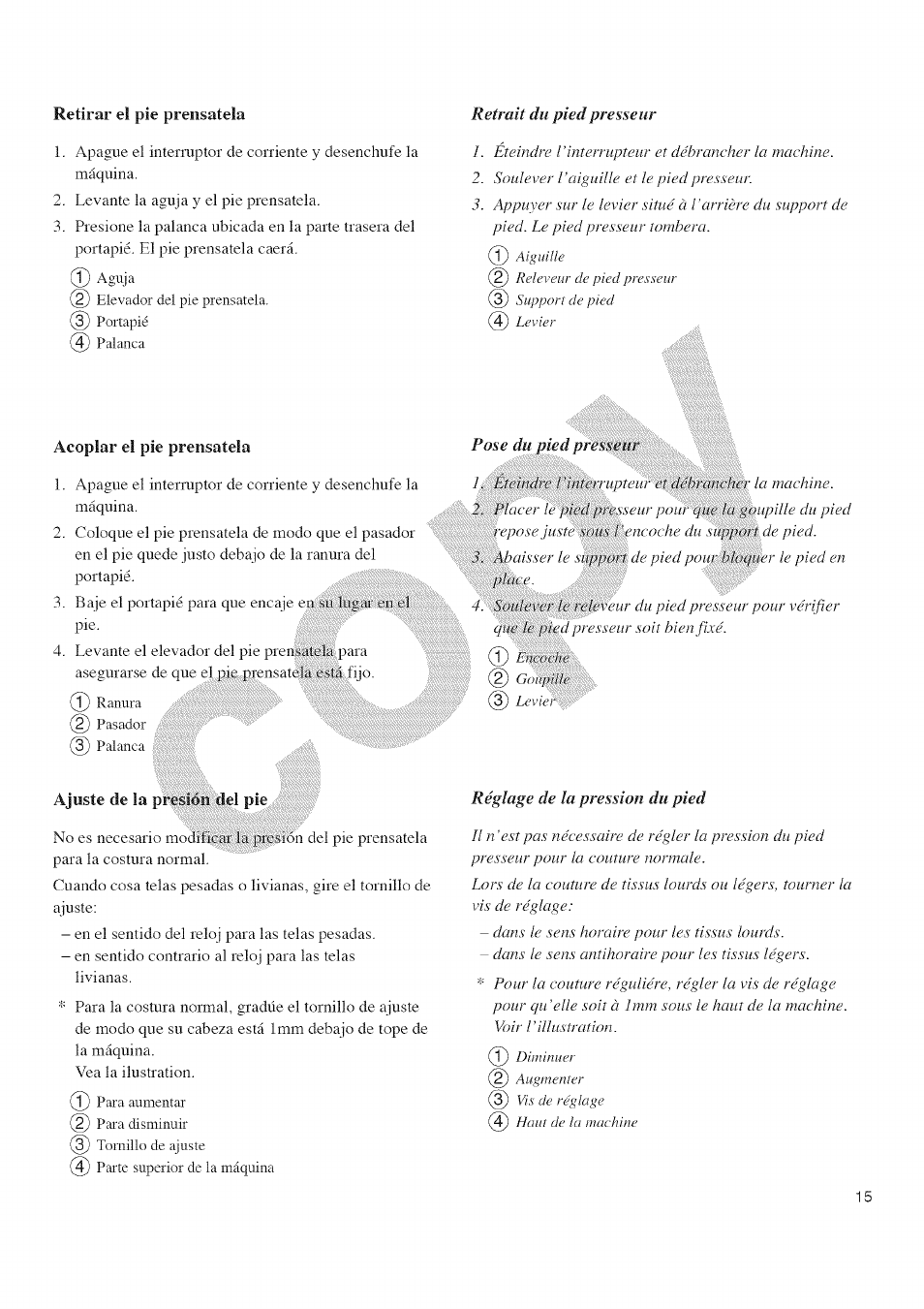 Acoplar el pie prénsatela | Kenmore 385.16677 User Manual | Page 26 / 90